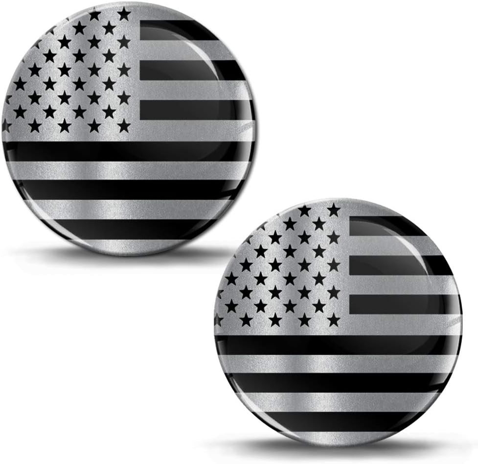 2 X Domed Resin Silicone 3D Waterproof Stickers Decals 100% UV Protected USA Uni