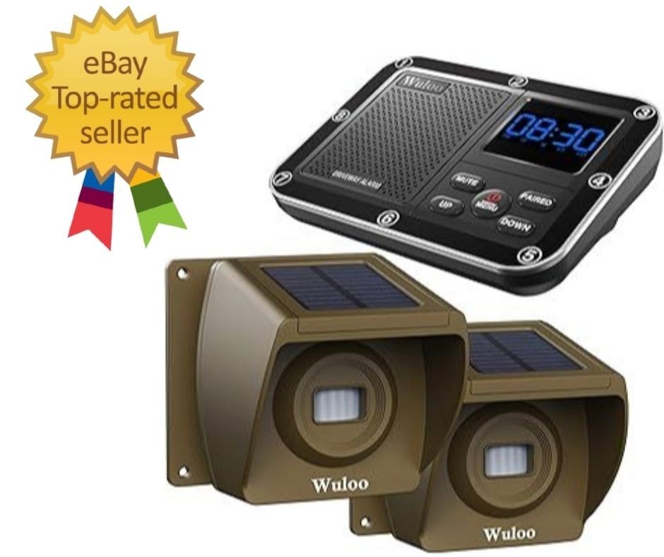 Solar Driveway Alarm Wireless outside 1800Ft Range, Outdoor Motion Sensor & Dete