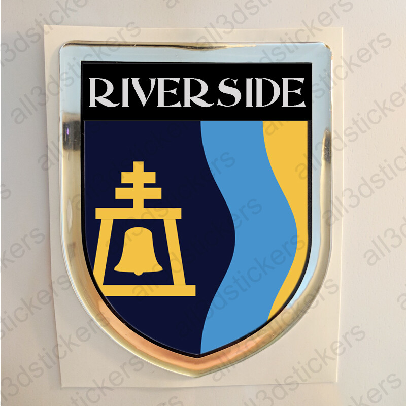 Riverside USA Sticker Seal Resin Domed Flag United States 3D Shield Stickers