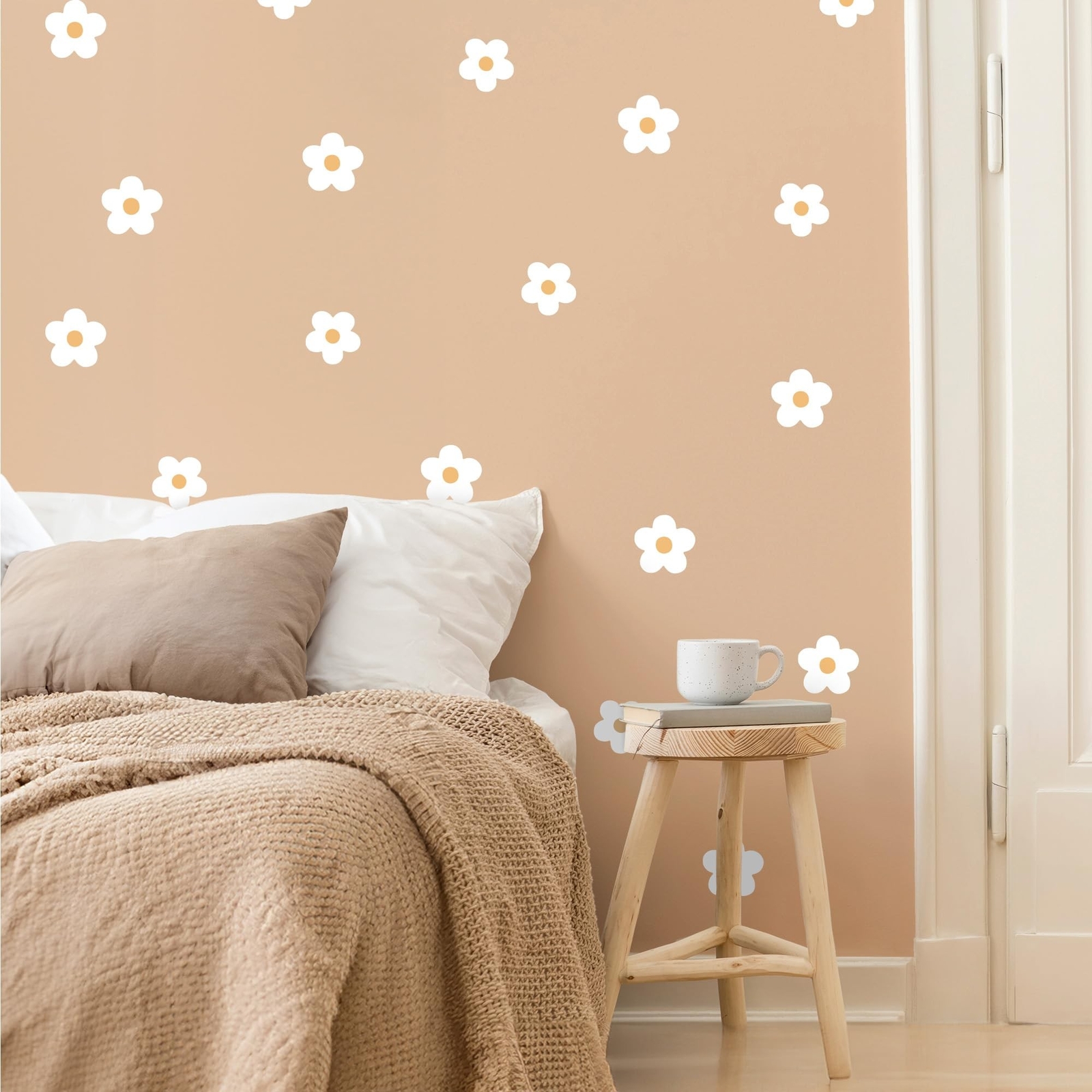 Daisy White Flowers Decals – Easy-to-Apply & Removable Wall Stickers: Transfo…