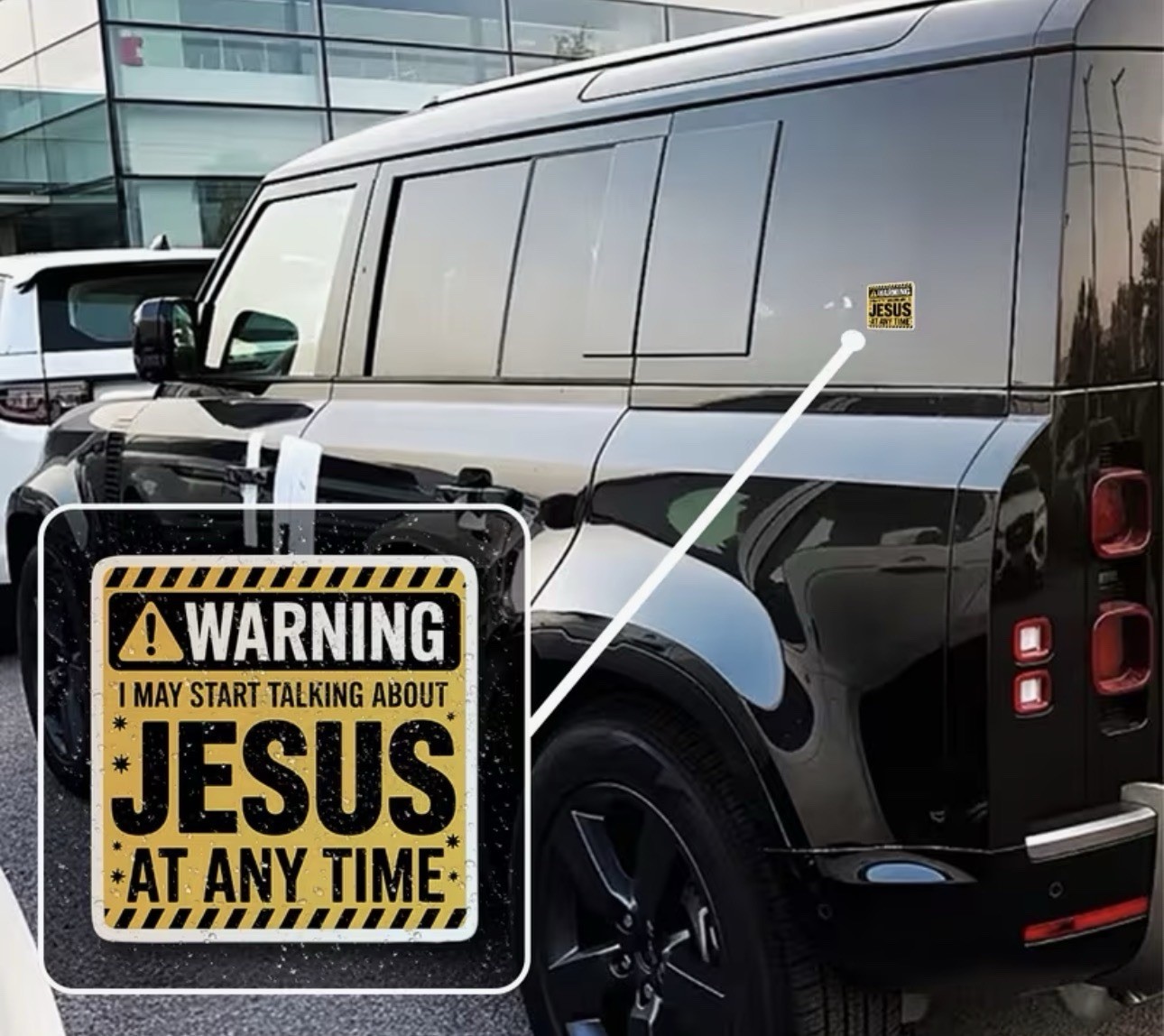 6 PACK – WARNING TALK ABOUT JESUS 2” VINYL DECAL STICKER GOD CHRISTIAN SET LOT