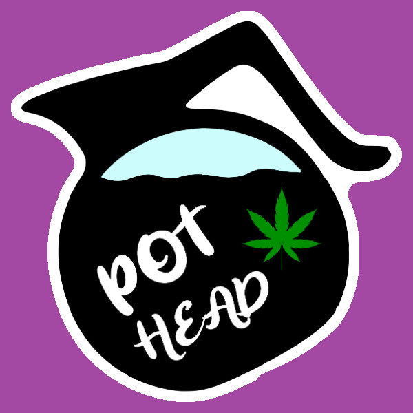 Coffee Pot Head Stoner Sticker Weatherproof Vinyl Weed Laptop Art Cannabis 420