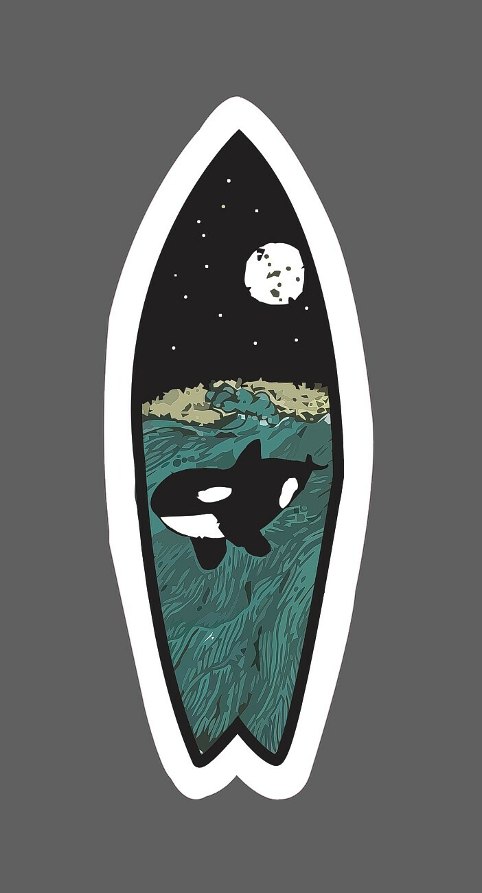 Orca Sticker Whale Surfboard Waterproof – Buy Any 4 For $1.75 Each Storewide!