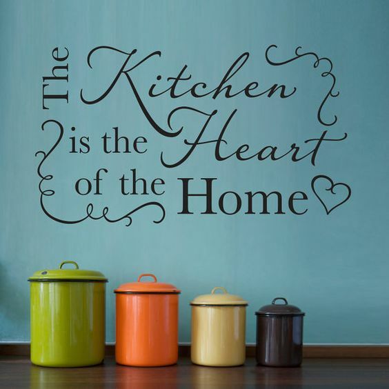 Vinyl Decal, Wall Decor – The Kitchen is The Heart of The Home