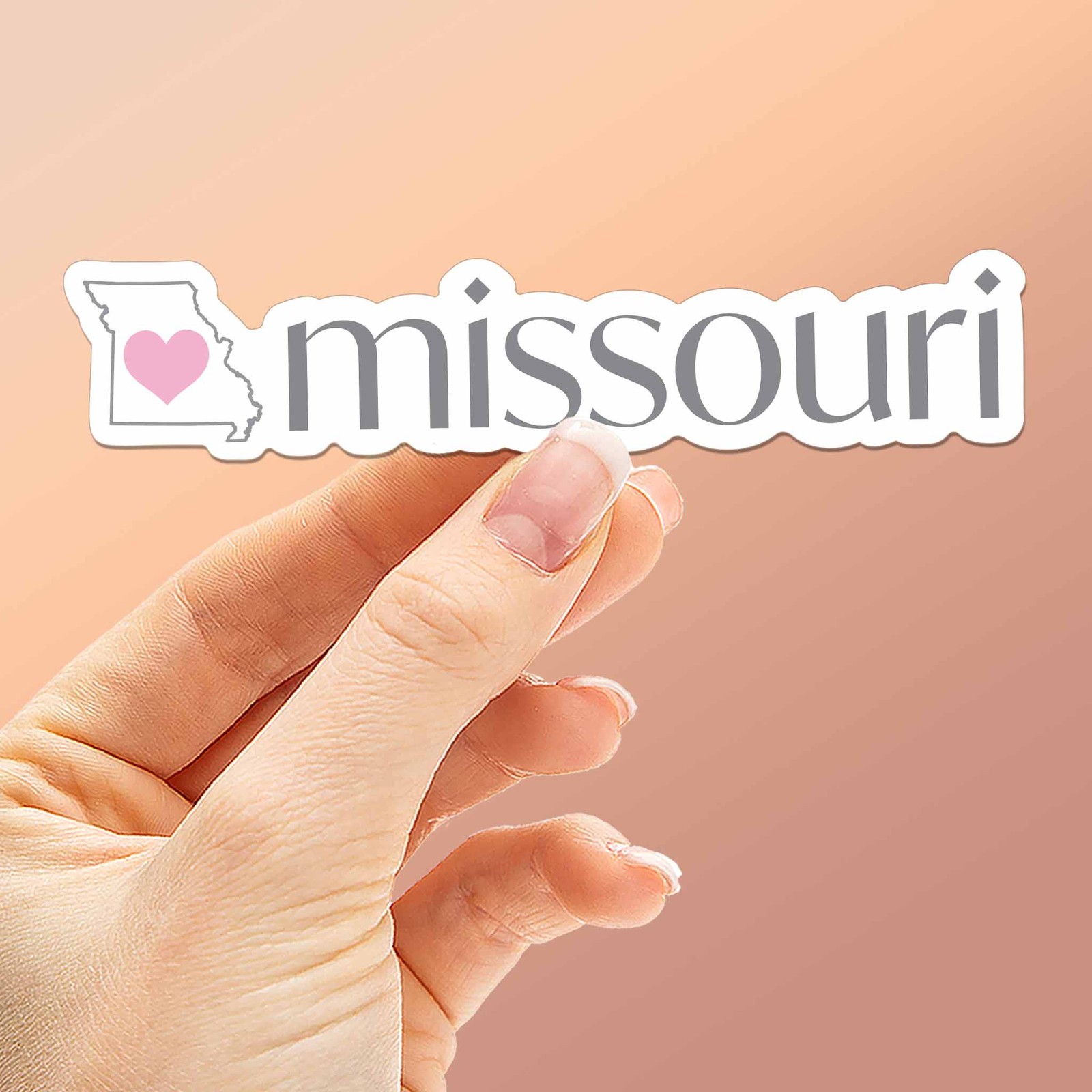 Missouri Heart Sticker- Cute Decal for Water Bottle or Laptop