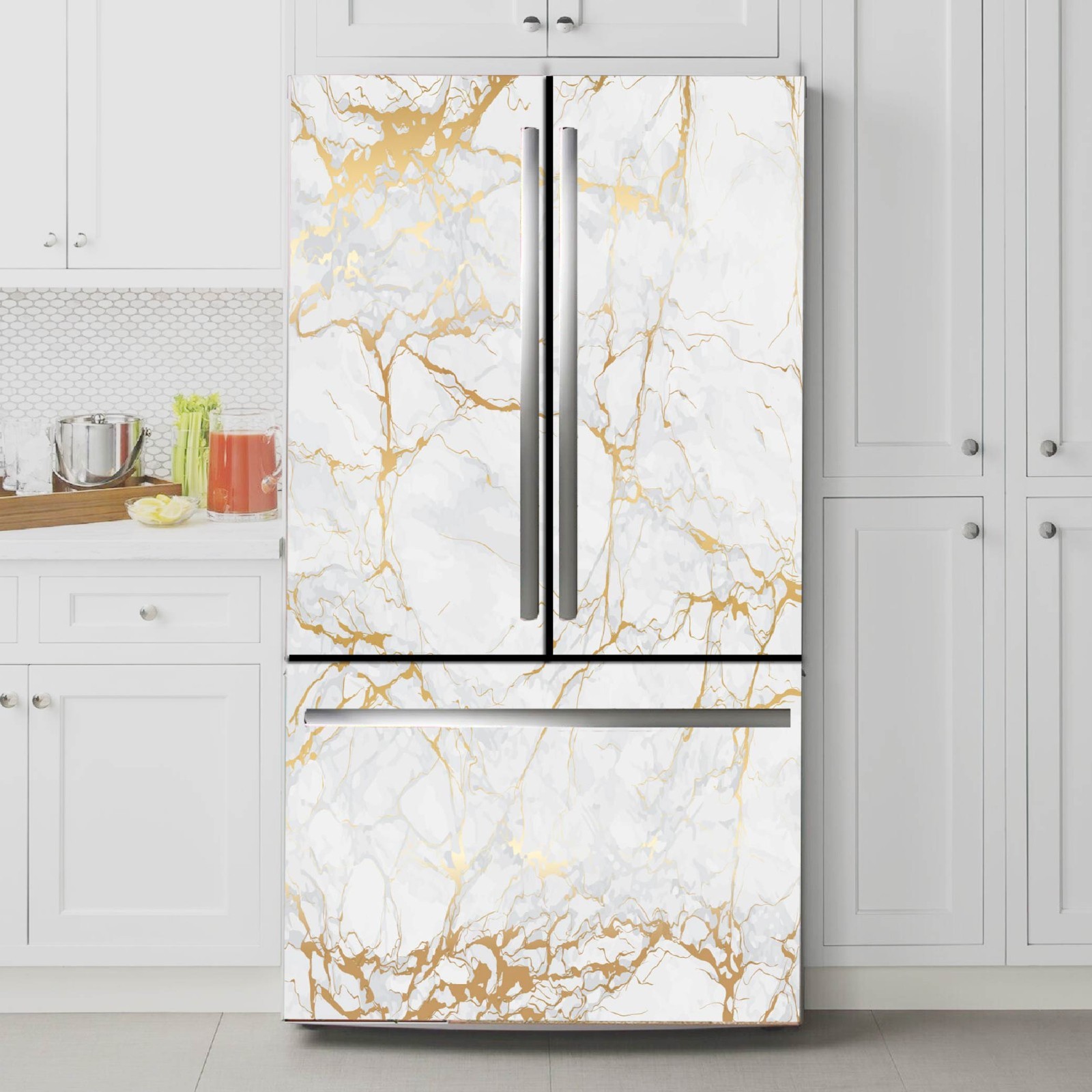 Fridge Appliance Vinyl Wrap Peel Stick Cover 32" x 78.7" (81x200cm)