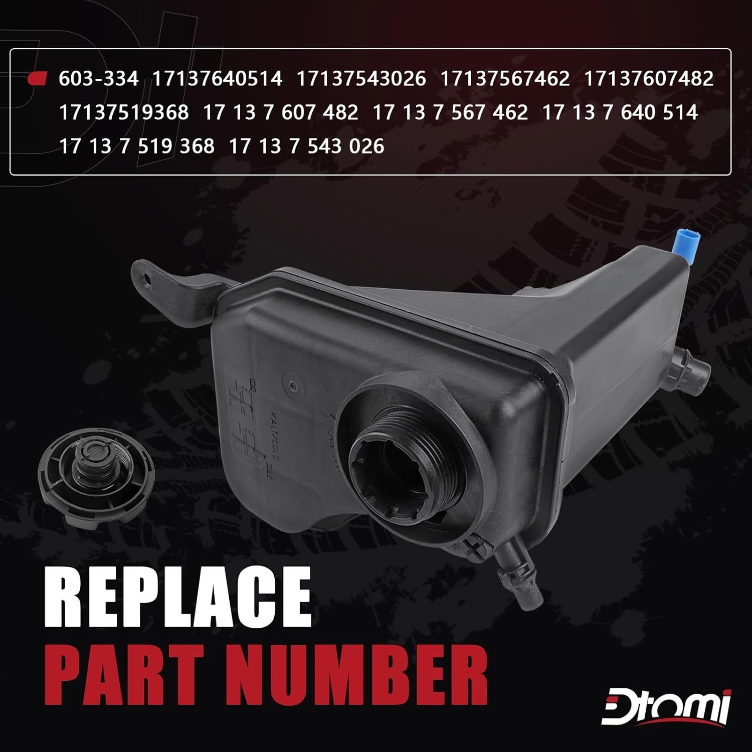 Engine Coolant Reservoir Radiator Expansion Tank with Cap Compatible with BMW Ve