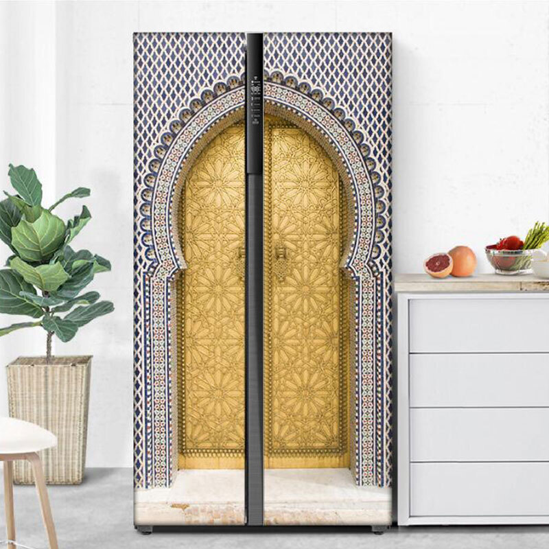 Muslim Refrige Stickers Self Adhesive Waterproof Wall Wardrobe Door Decor Mural