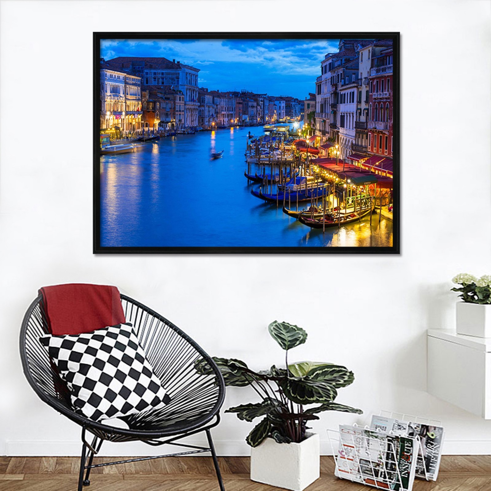 3D Town River 456 Fake Framed Poster Home Decor Print Painting Unique Art Summer