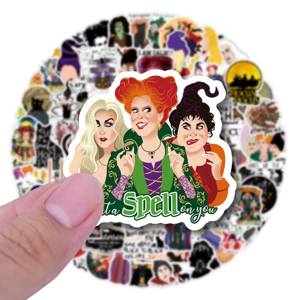 Hocus Pocus Stickers 50pk Mix Sanderson Sisters Halloween Stickers