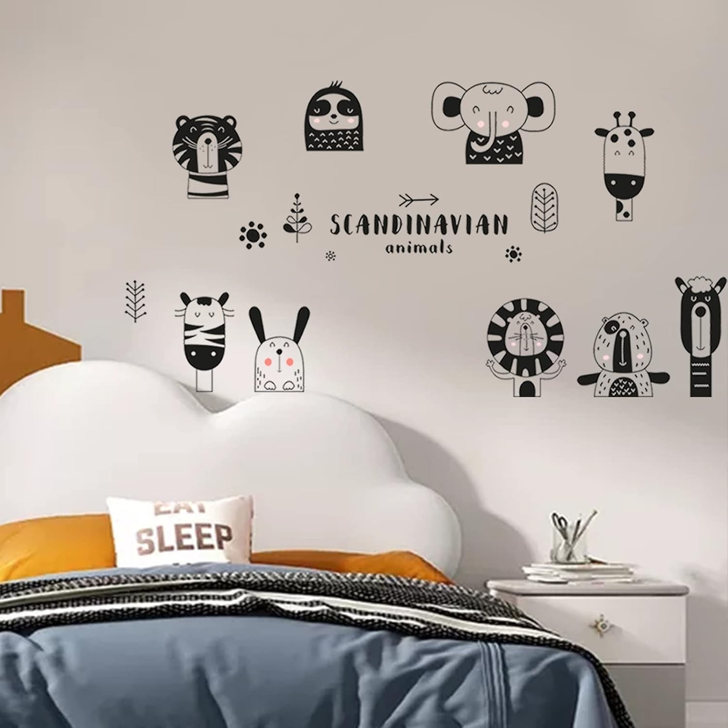 Wall Decal Jungle Animals Sticker Safari Jungle Wall Art Kids Room Decor