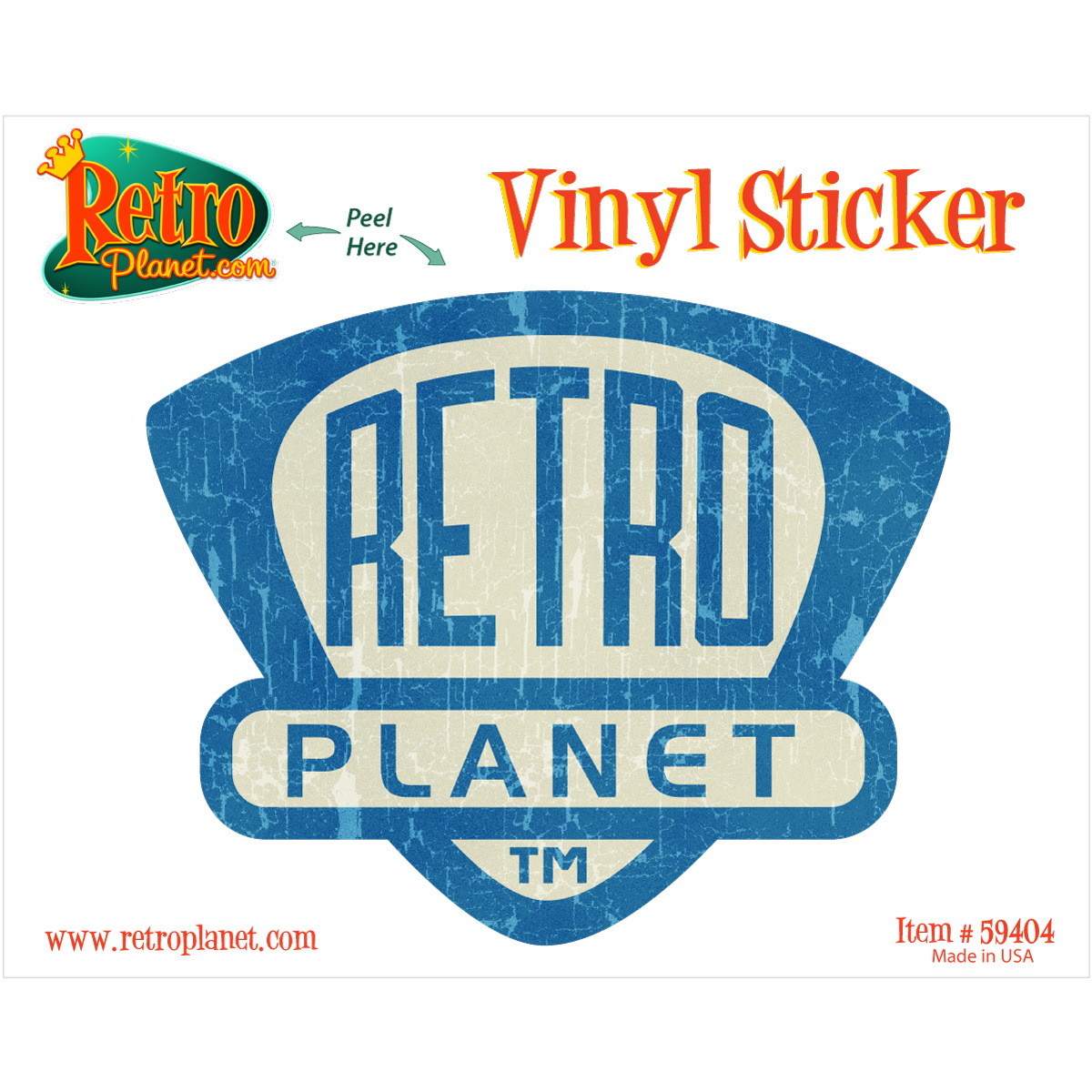 Retro Planet Brand Shield Vinyl Vintage Style Laptop Car Bumper Decal