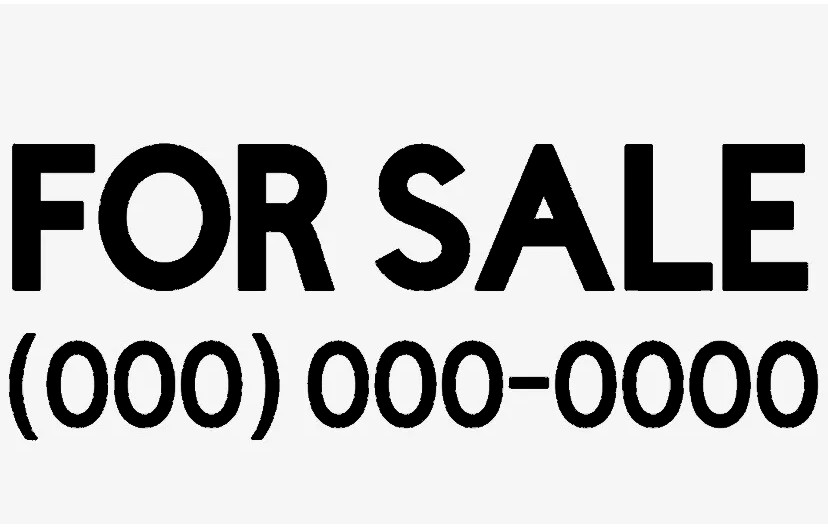 FOR SALE with YOUR PHONE NUMBER Vinyl Decal Sticker Car Window Bumper CUSTOM