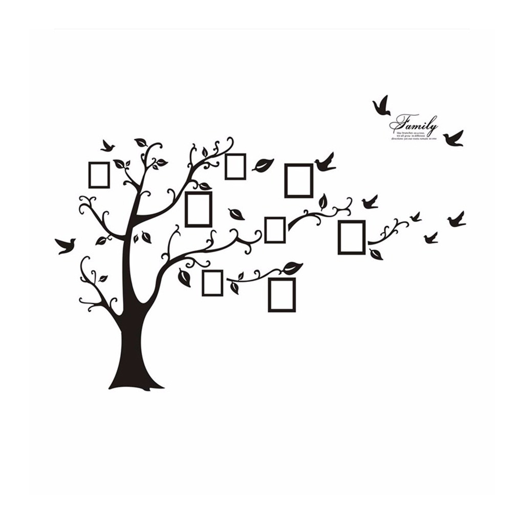Family Tree Wall Decal Sticker Large Vinyl Photo Picture Frame Home Room Decor