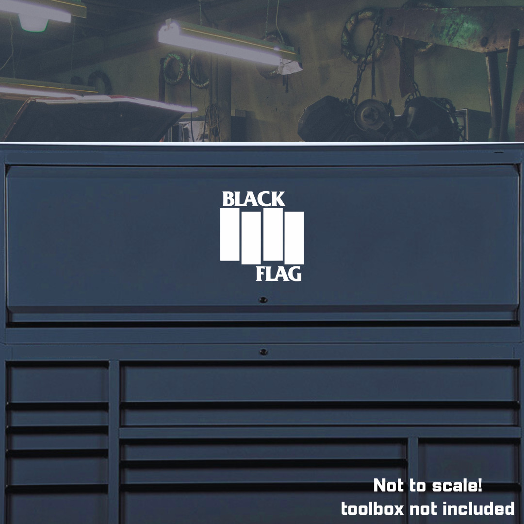 Black Flag Logo Vinyl Sticker – Punk Rock, Hardcore Music Decal 3"-10" UV Safe