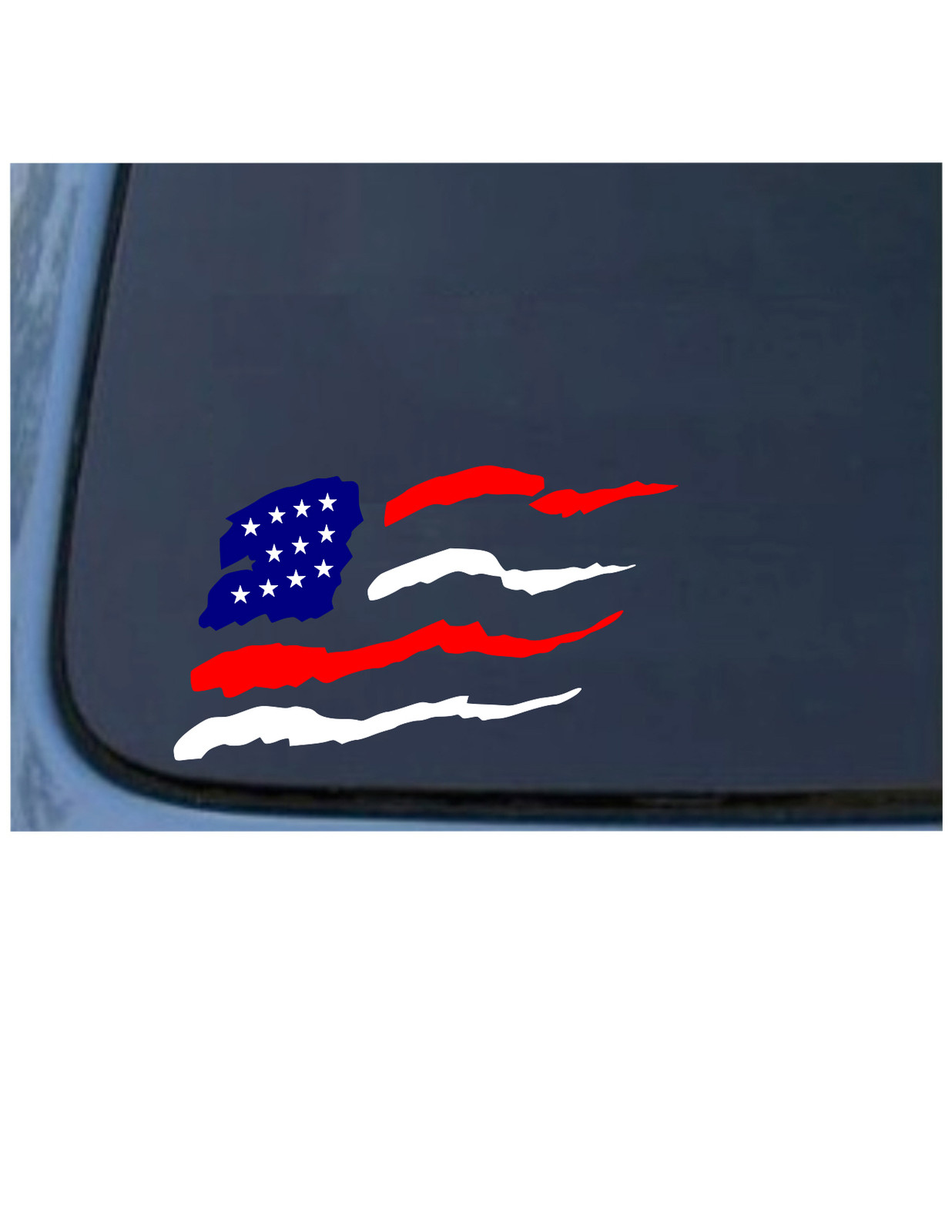USA Multicolor Stylized American Flag Vinyl Window Decal/Sticker