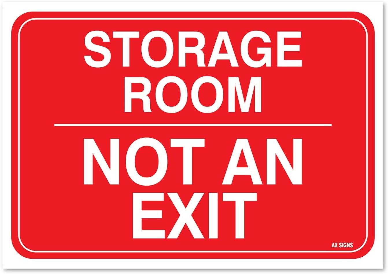 (2 Pack) Storage Room Not An Exit Sticker 7 x 10 Inches