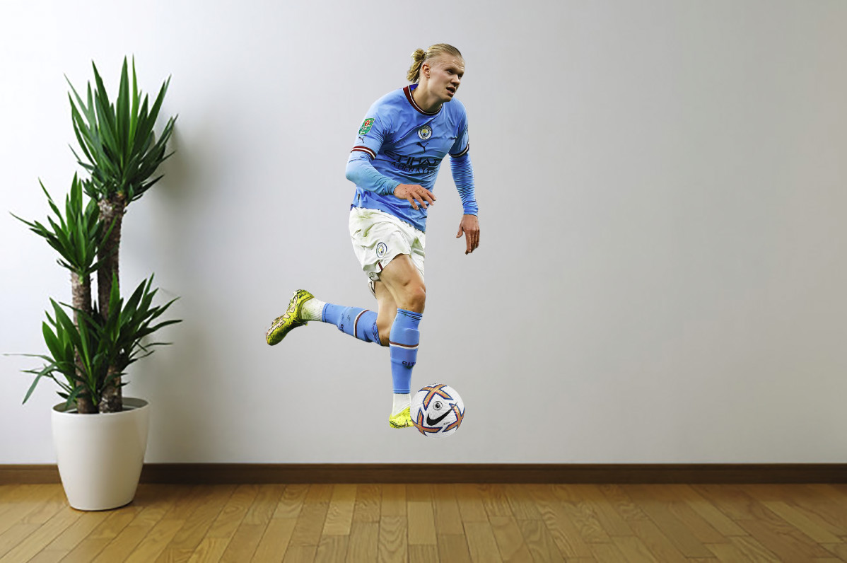 Erling Haaland Removeable Vinyl Wall Sticker Manchester City Decal Decor