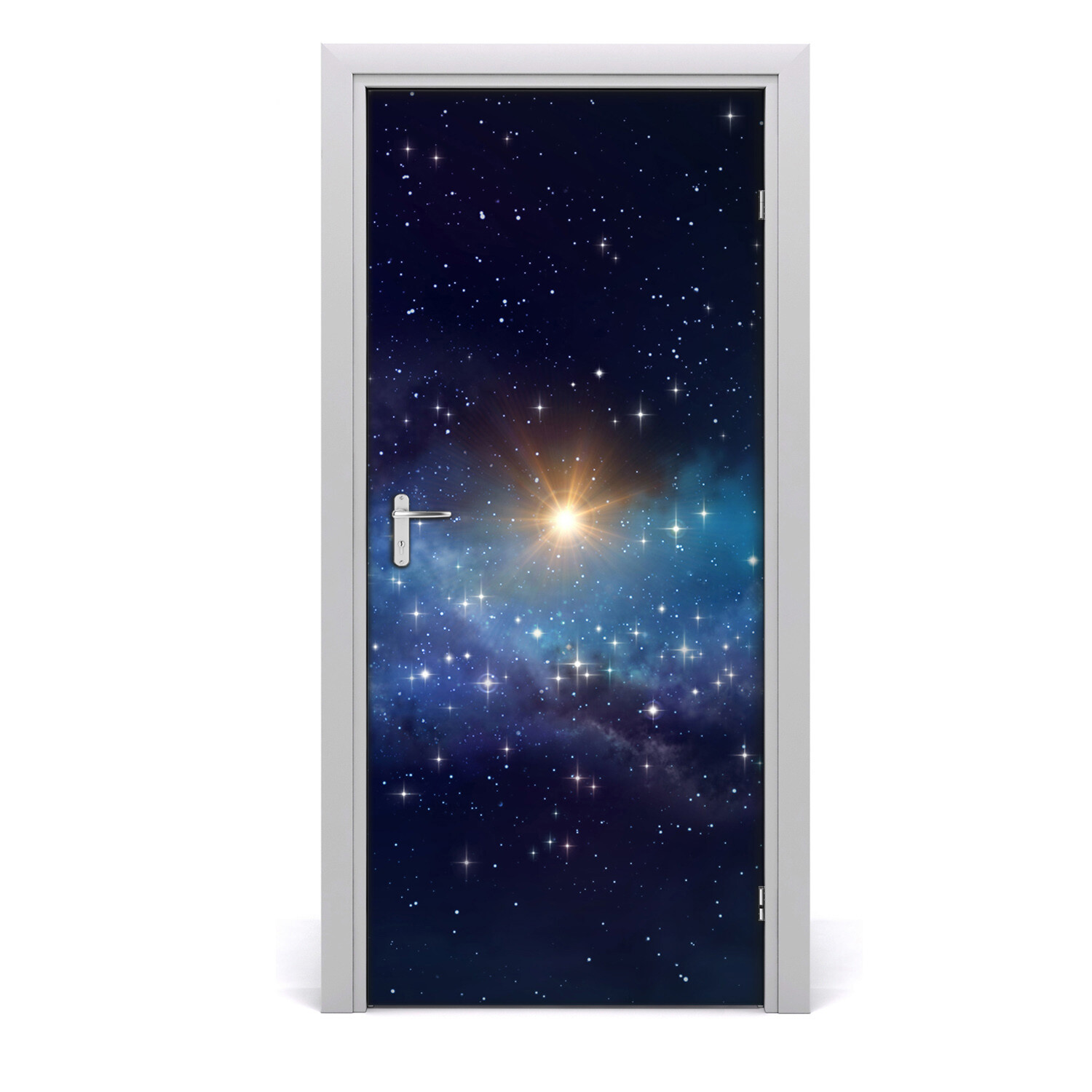 Self adhesive Door Wall wrap removable Peel & Stick Decal Universe Starry sky