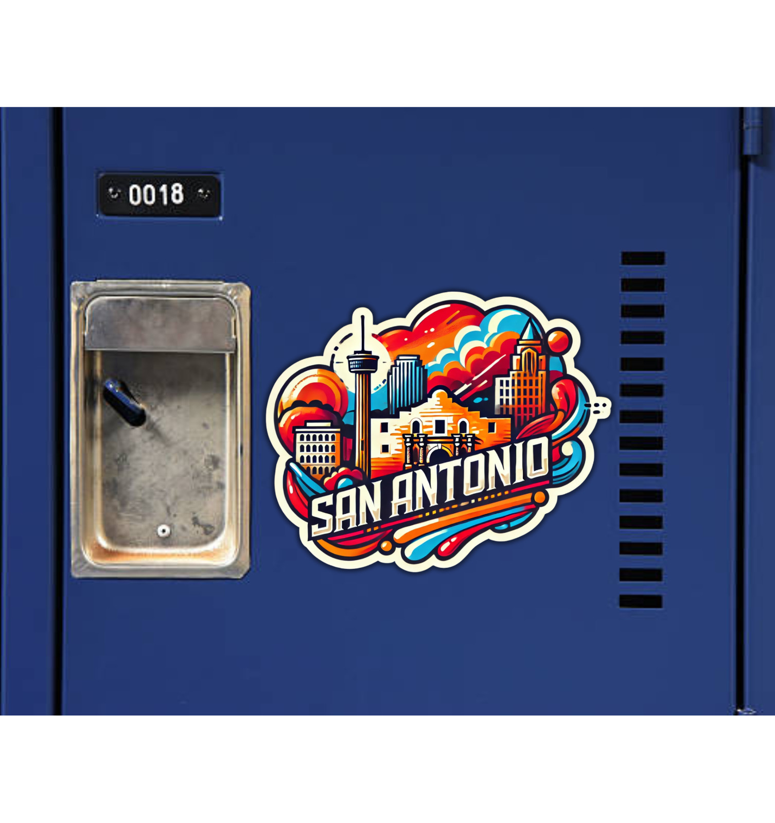 San Antonio Texas Fridge Magnet or Laptop Sticker