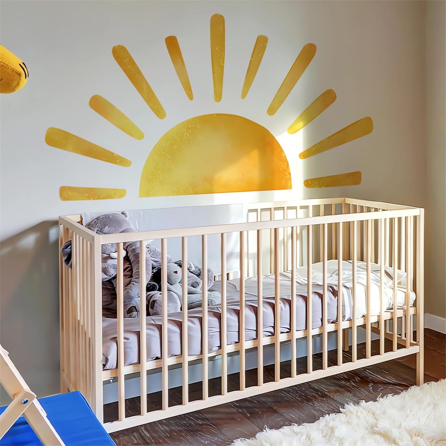 68.5 x 37.4-inch large sun wall decal, removable vinyl sticker