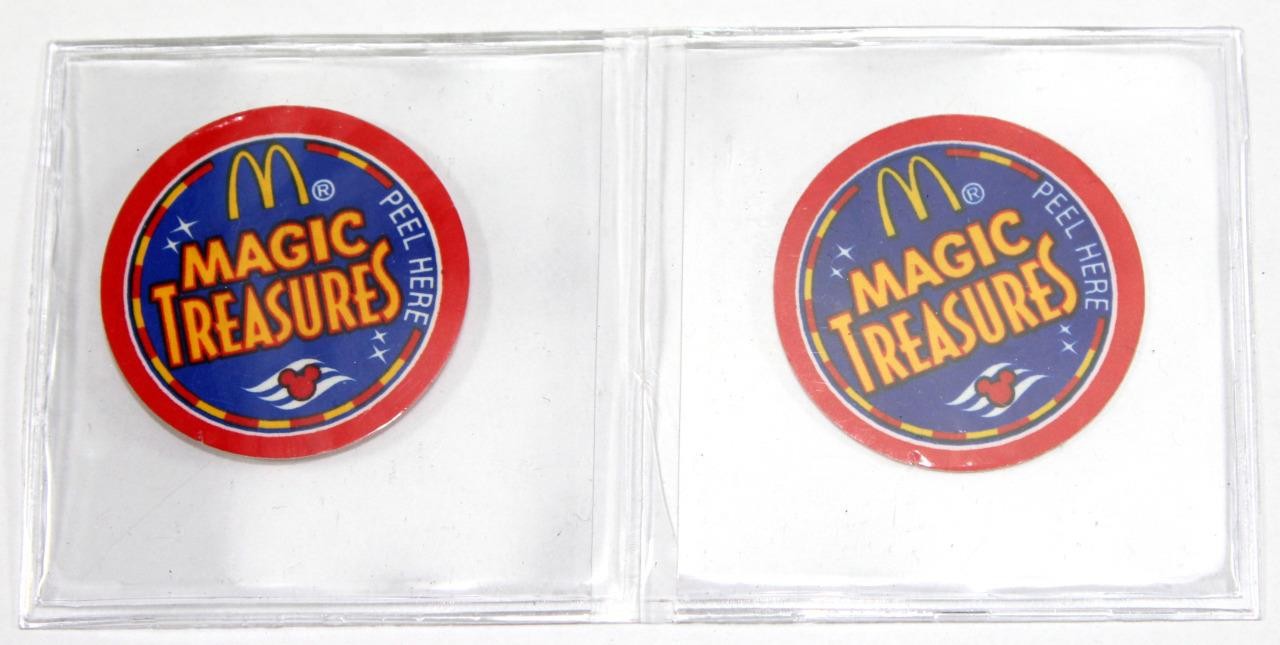 2 ~ 2000 McDonalds Magic Treasures Advertising Peel Here Original Used Stickers