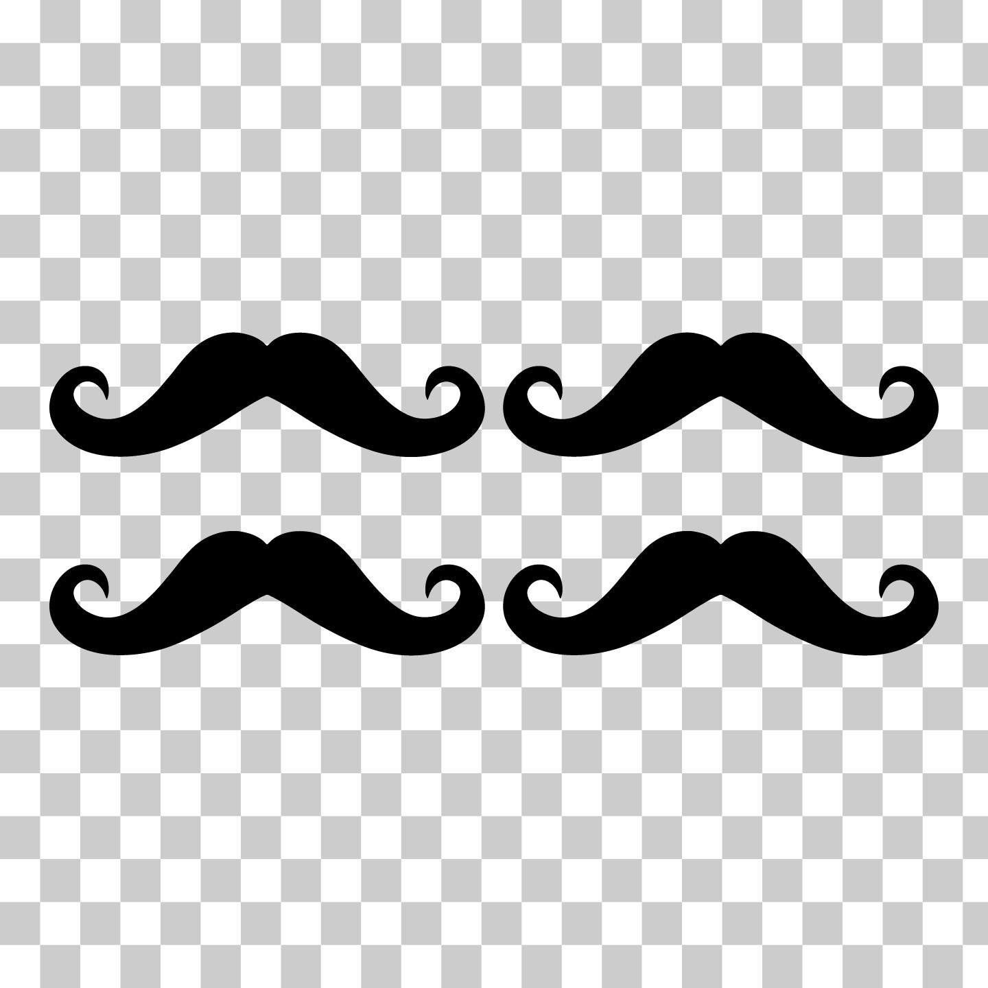 Mustache Vinyl Sticker Decal 4 Pack Beard Barber Funny Car Truck Window Laptop