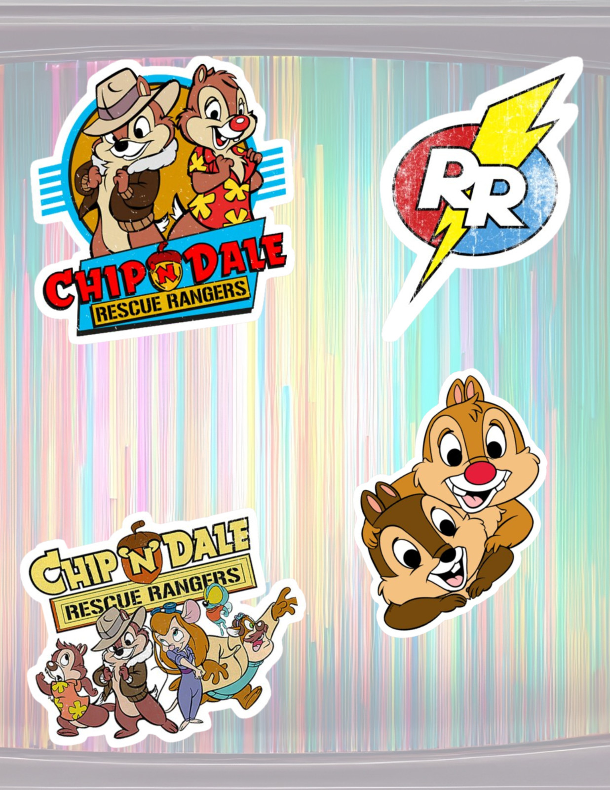 Chip N Dale Rescue Rangers 80s' Cartoon 4pc Sticker Pack