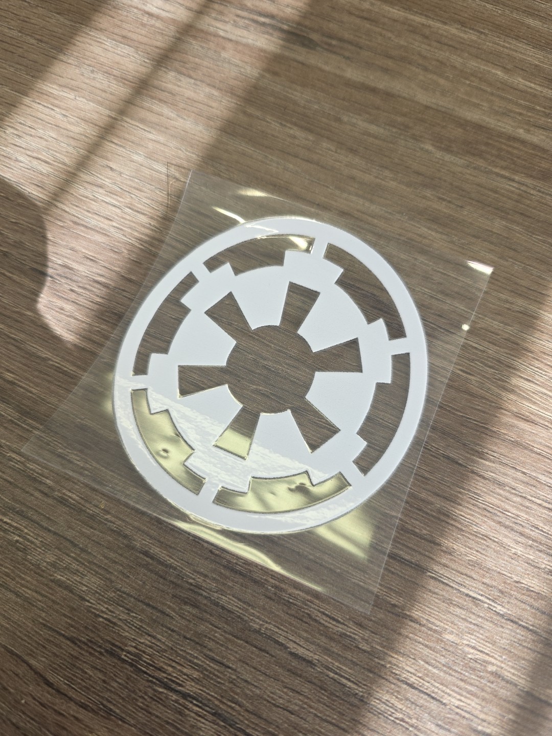 Galactic Empire Star Wars White UVDTF Decal Made In USA Waterproof