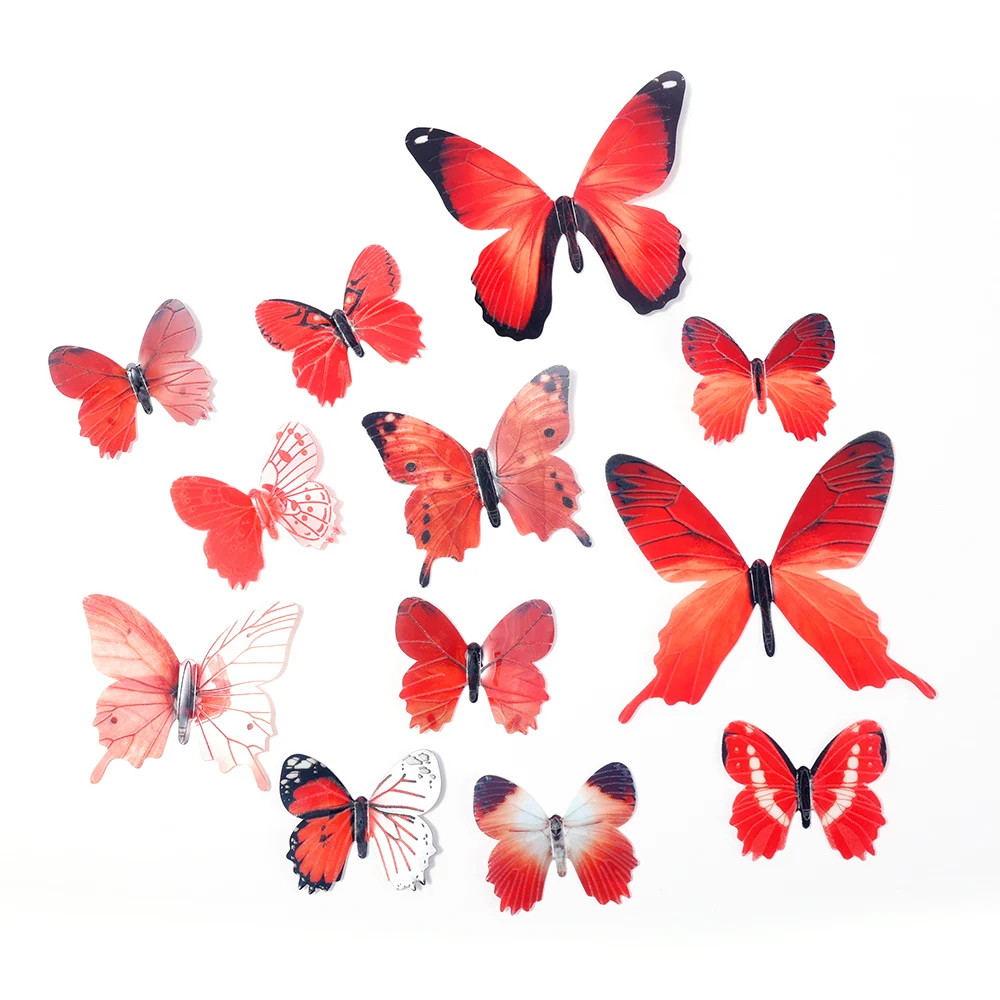 Butterfly Wall Stickers 12/24pcs 3d Luminous for Home Kids Bedroom Living Room