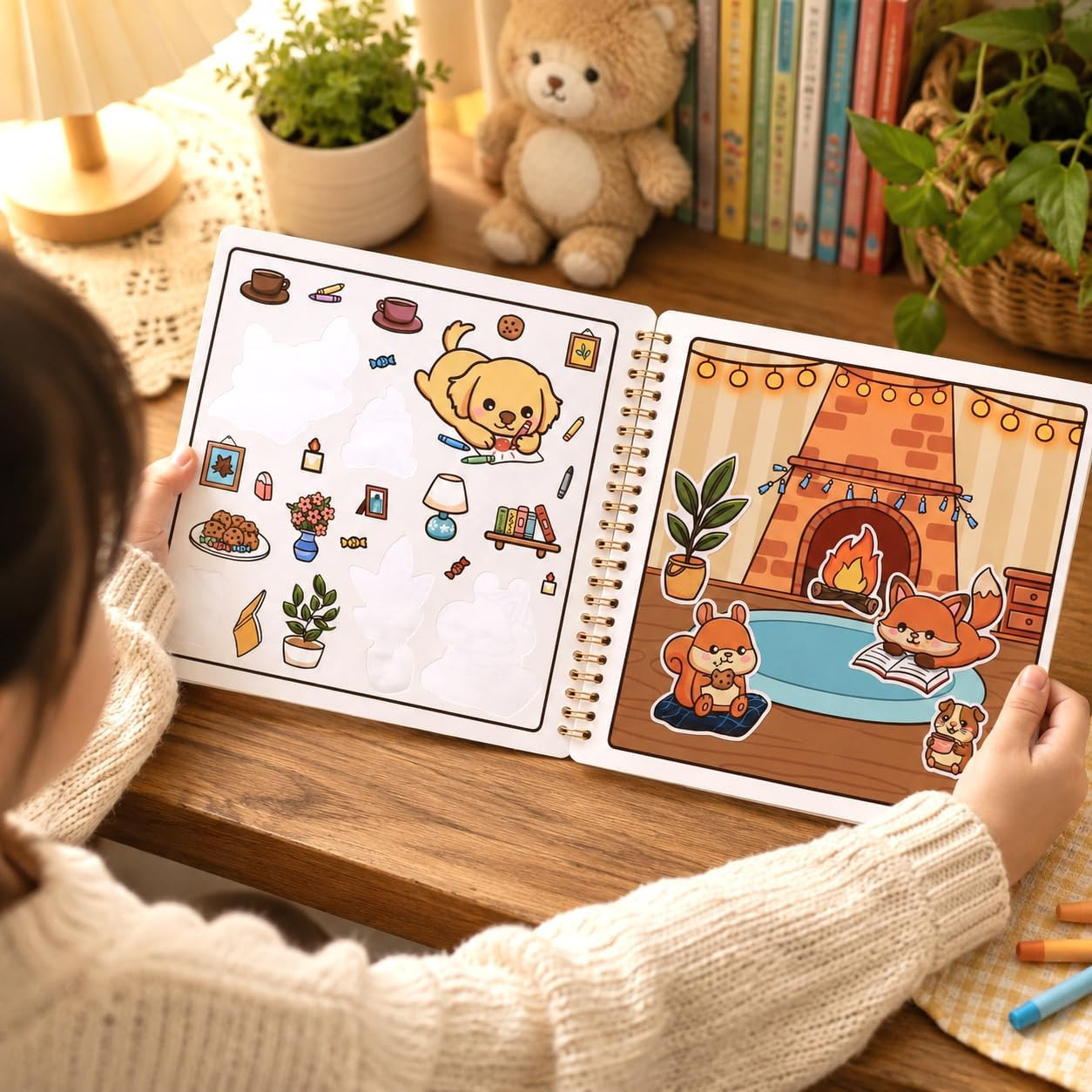 Emotional Support Animal Friends Sticker and Coloring Book – Sticker Scene, Cozy