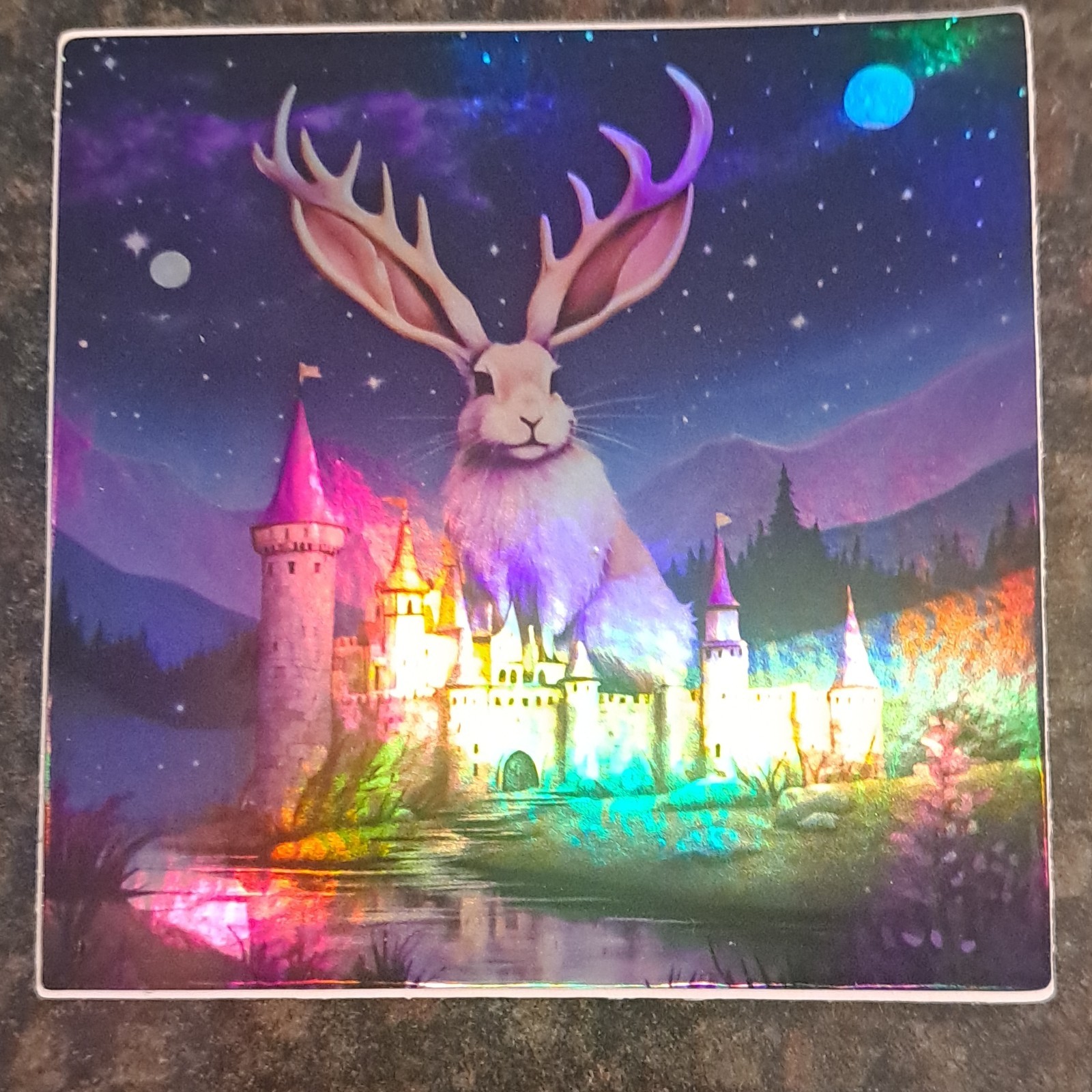 Jackalope Holofoil Fantasy Sticker
