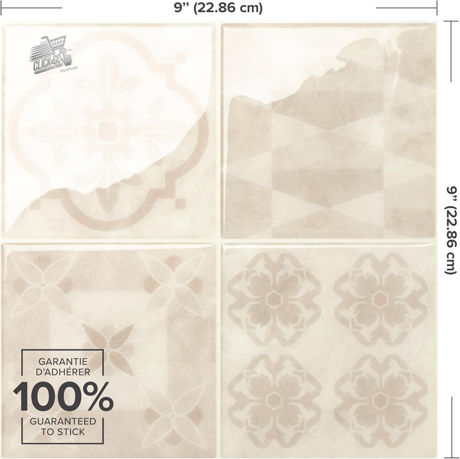 Credence – Kitchen Wall Sticker, Vintage, Multicolor, 3D, 5 Stickers From