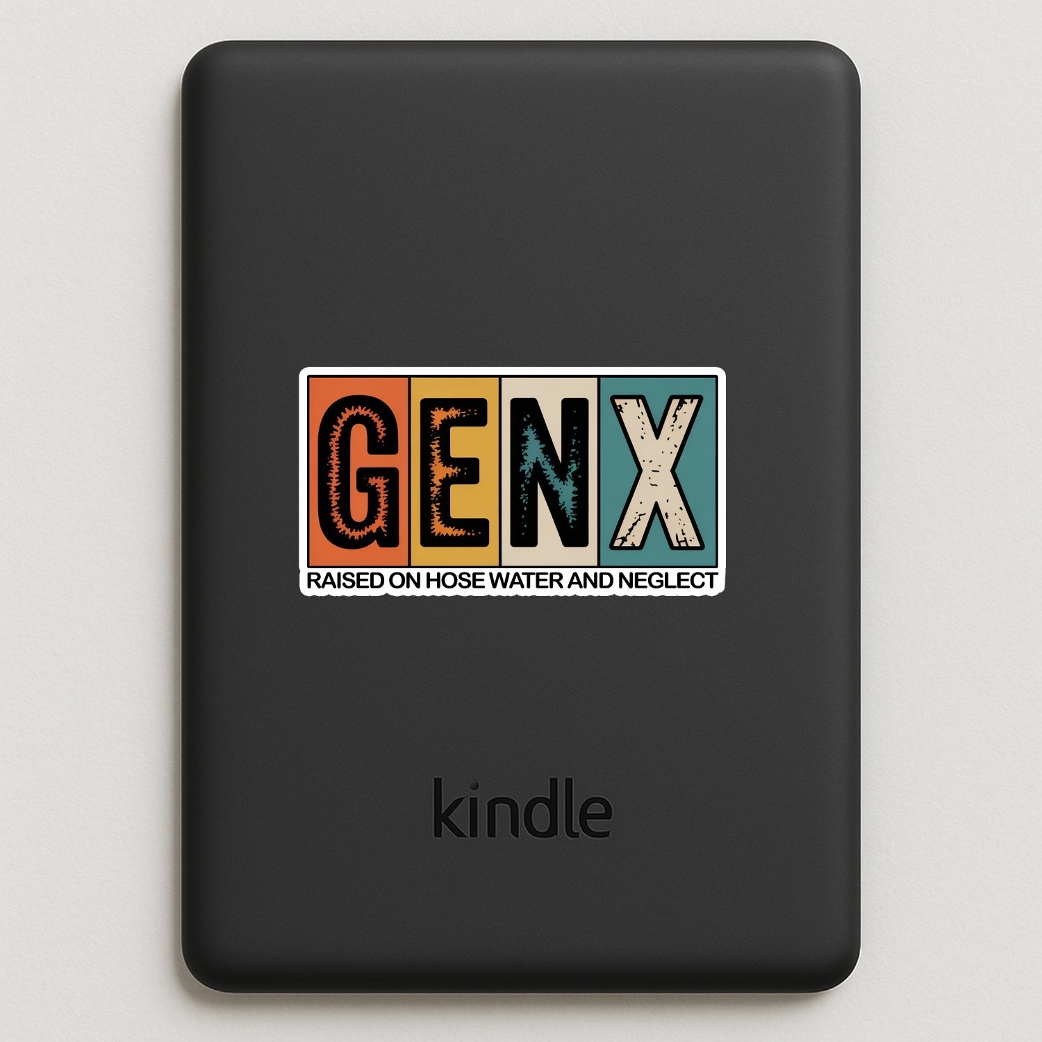 Gen X Raised on Hose Water Stickers: Funny Sarcastic Vinyl Decals – 4 Pack