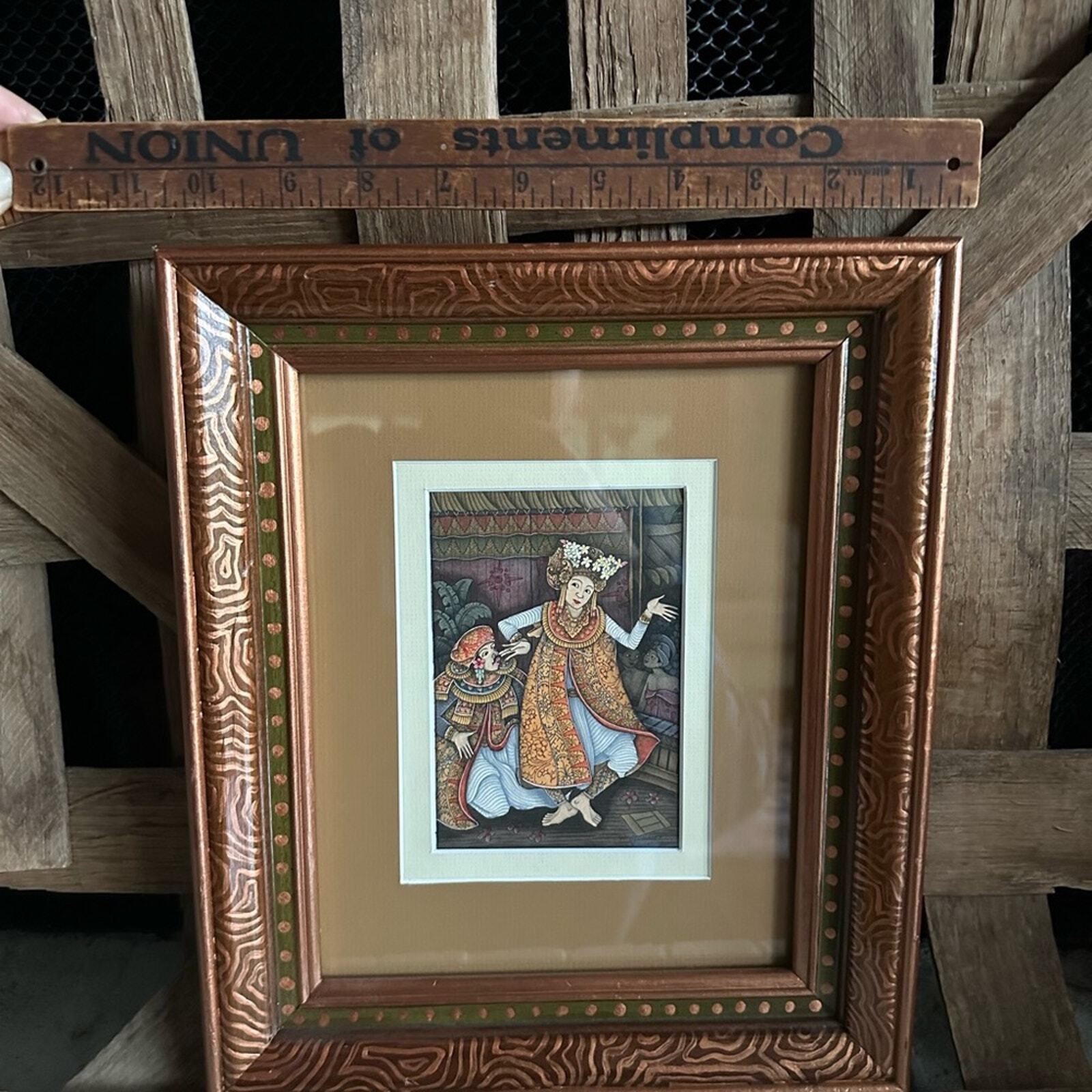 Traditional style Balinese painting original from renown artist miniature