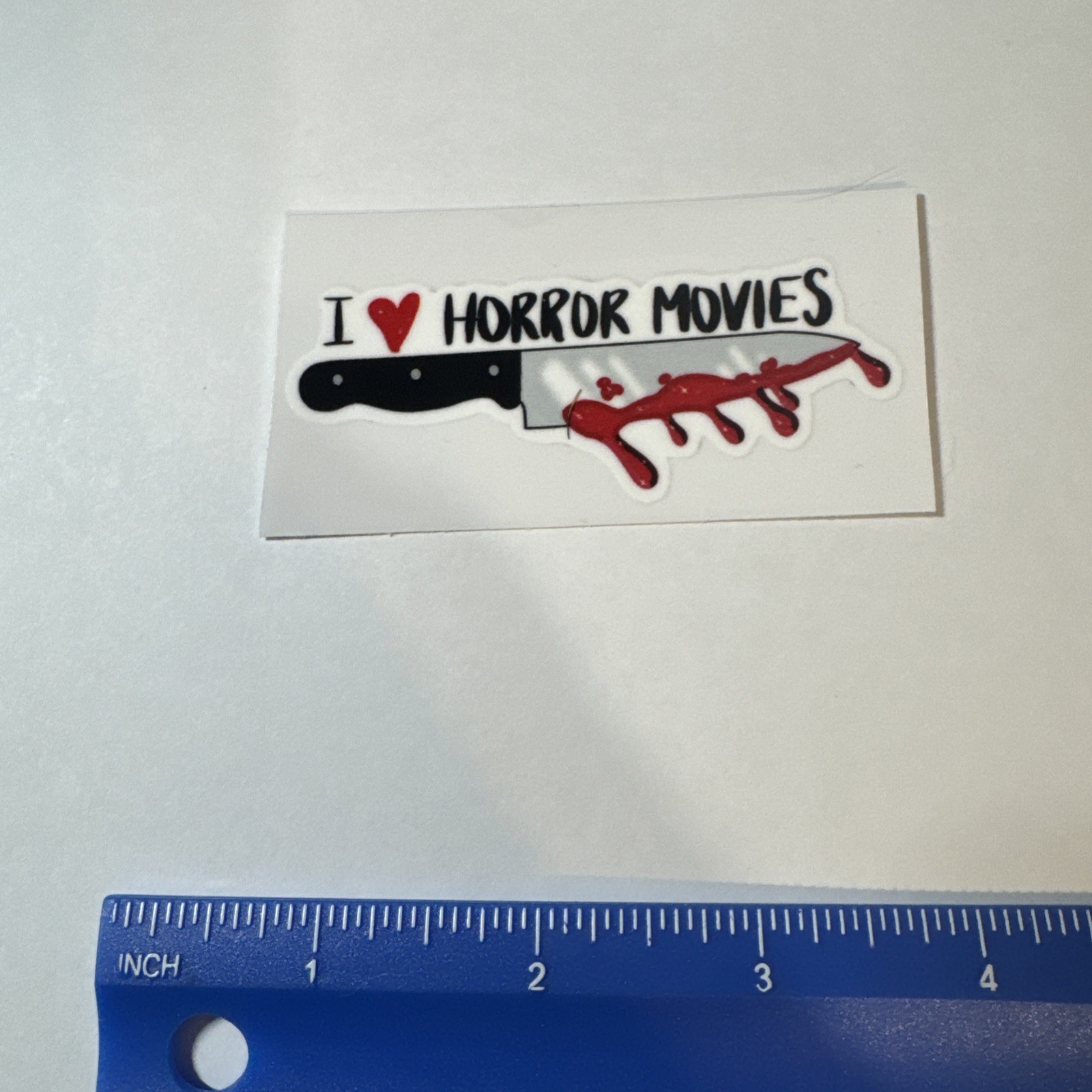 Love Horror Movies Knife Decal Sticker