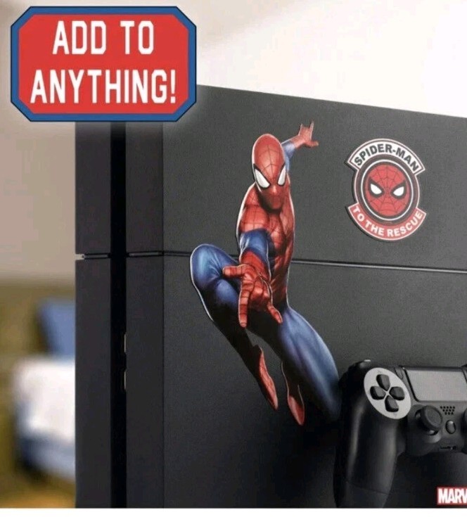 Marvel HULK & Spider-Man Augmented Reality Decals Peel & Stick 18 Vinyl Stickers