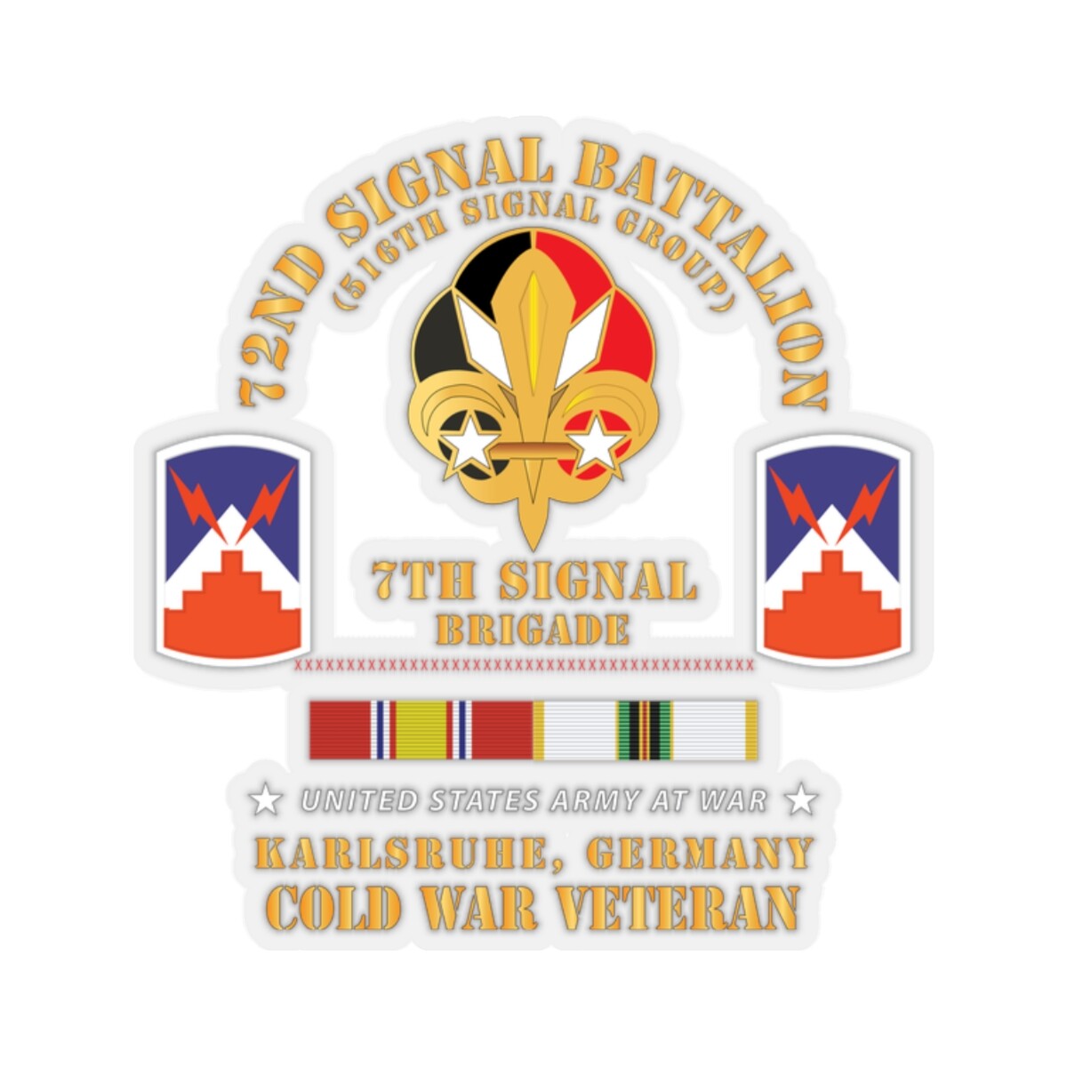 Kiss-Cut Stickers – Army – 72nd Signal Bn, 516th Signal Gp, 7th SIgnal Bde, Karl