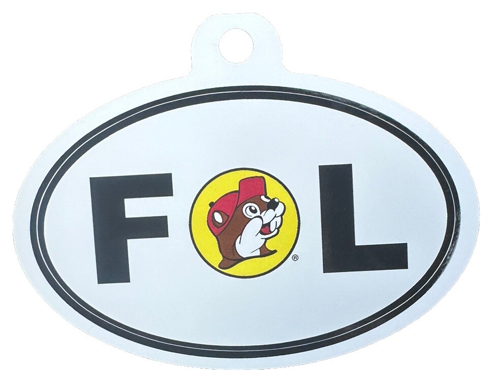 NEW Buc-ee's Beaver Logo Florida 4" Oval Decal Sticker •Free Shipping