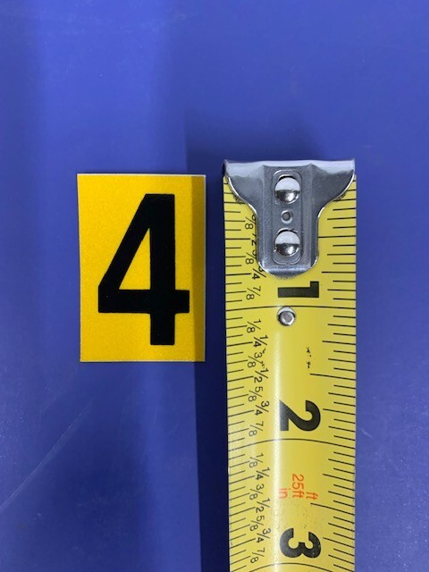 Number Stickers Black on Yellow 1 1/2 Inch 25 Pieces per Number NEW Carry Case