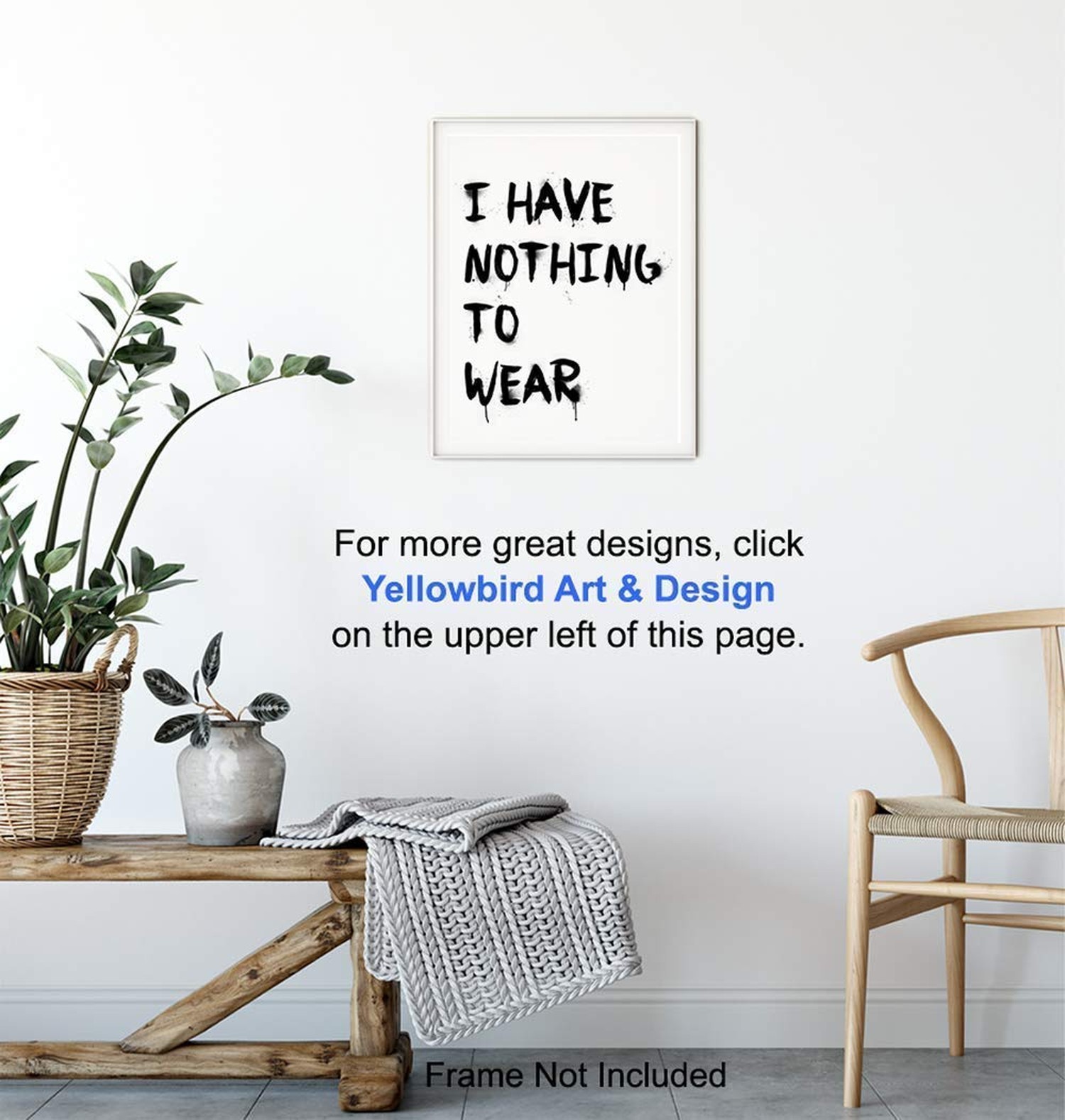 Fashion Art Print Typography – Funny Typography Wall Art Poster – Chic Modern…