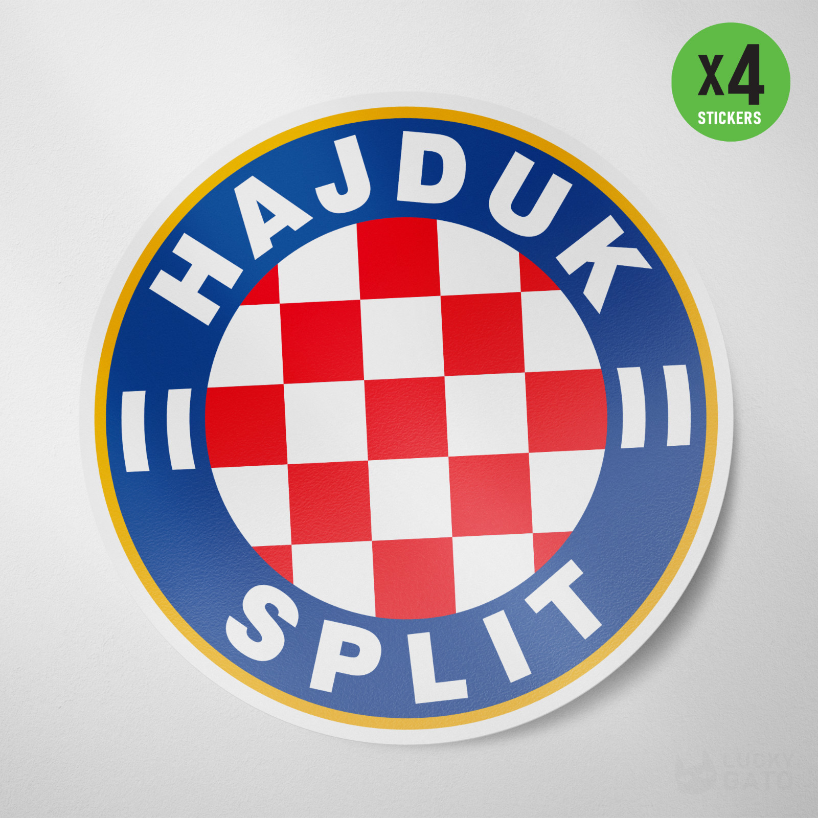 (4 Pack) Hajduk Split Croatia Vinyl Sticker Decal Die Cut Football Soccer HNK
