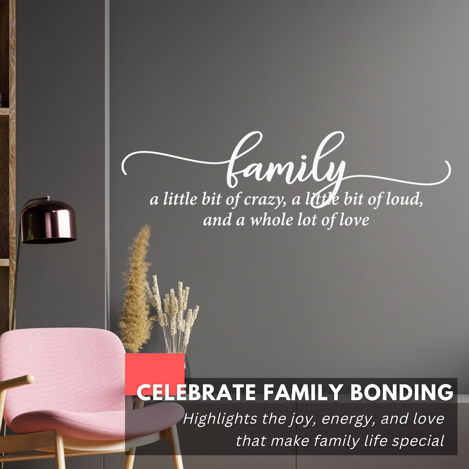 Inspirational Family Wall Decal Sticker Home Decor Quote Vinyl Art Little Crazy