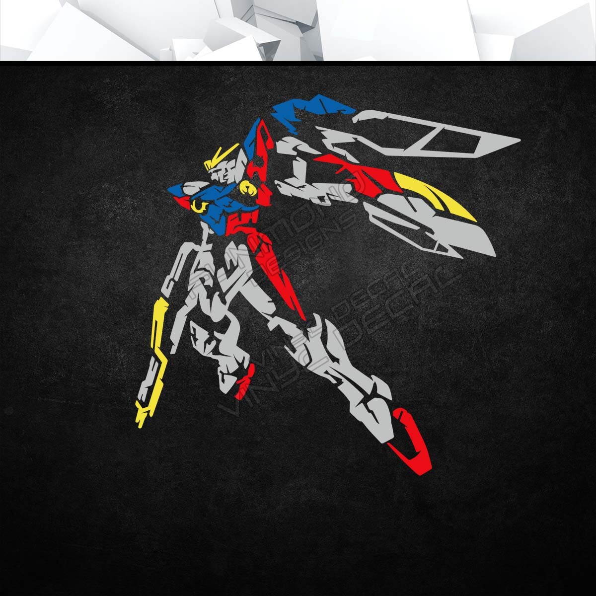 Wing Gundam Zero Vinyl Decal Sticker (Anime Mecha Mech Car Laptop PC Tower)