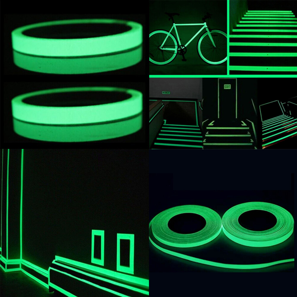 US 2-4 Pcs 9.84 Ft Waterproof Tape Glow Dark Luminous Fluorescent Stair Outdoor