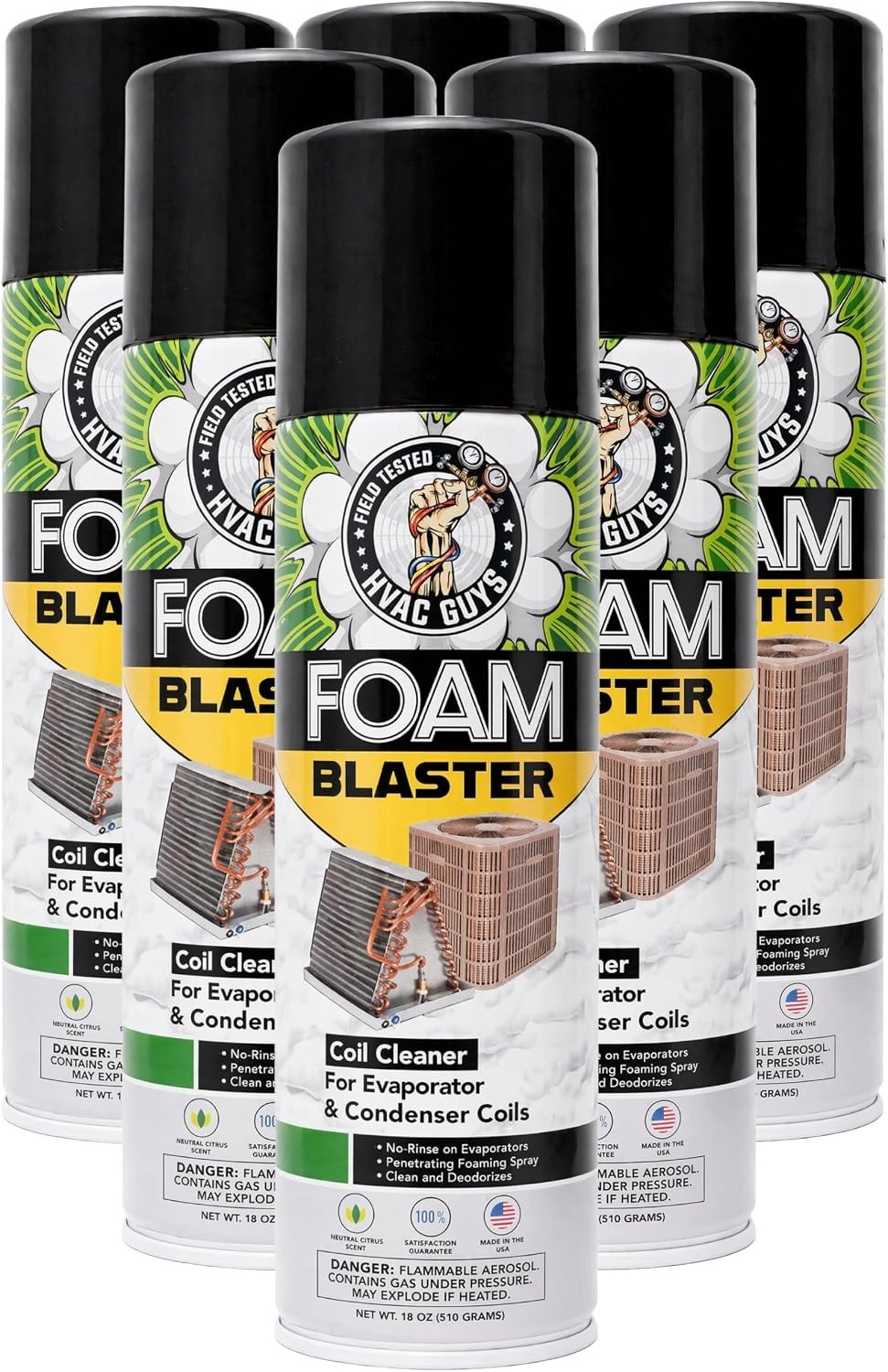 Foam Blaster AC Coil Cleaner for Unit 18 Fl Oz (Pack of 6)