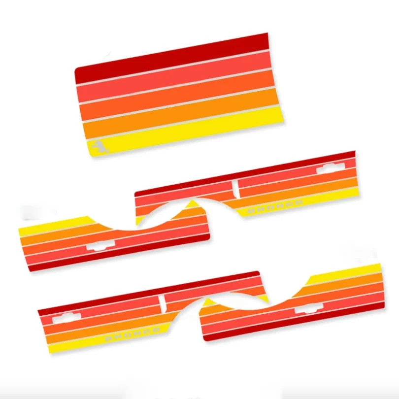 Aftermarket Retro Sunset Stripe Decal Kit for Ford Bronco Sport | Hood & Waist L