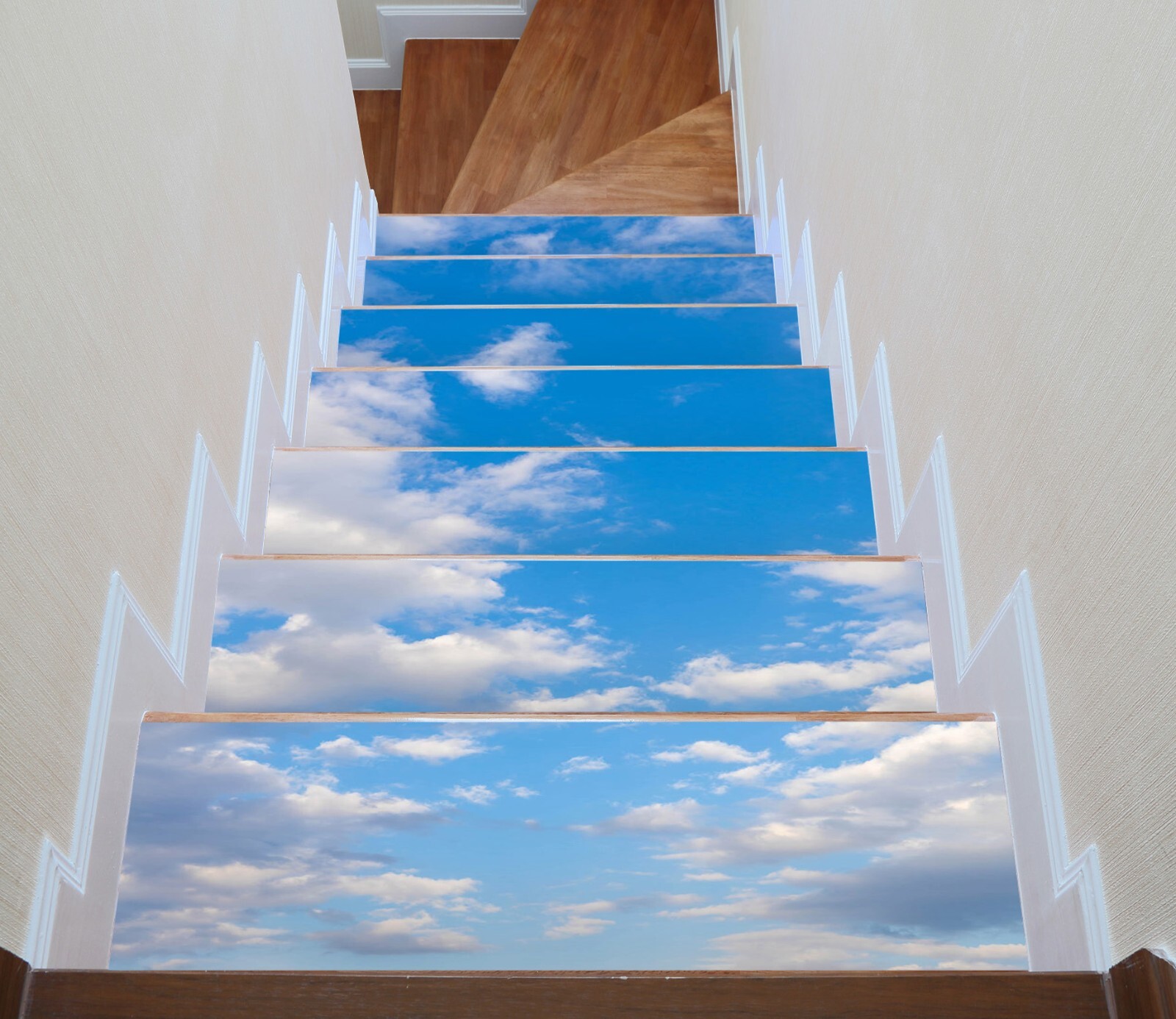 3D Blue Sky J217 Stair Risers Decoration Photo Mural Vinyl Decal Wallpaper E