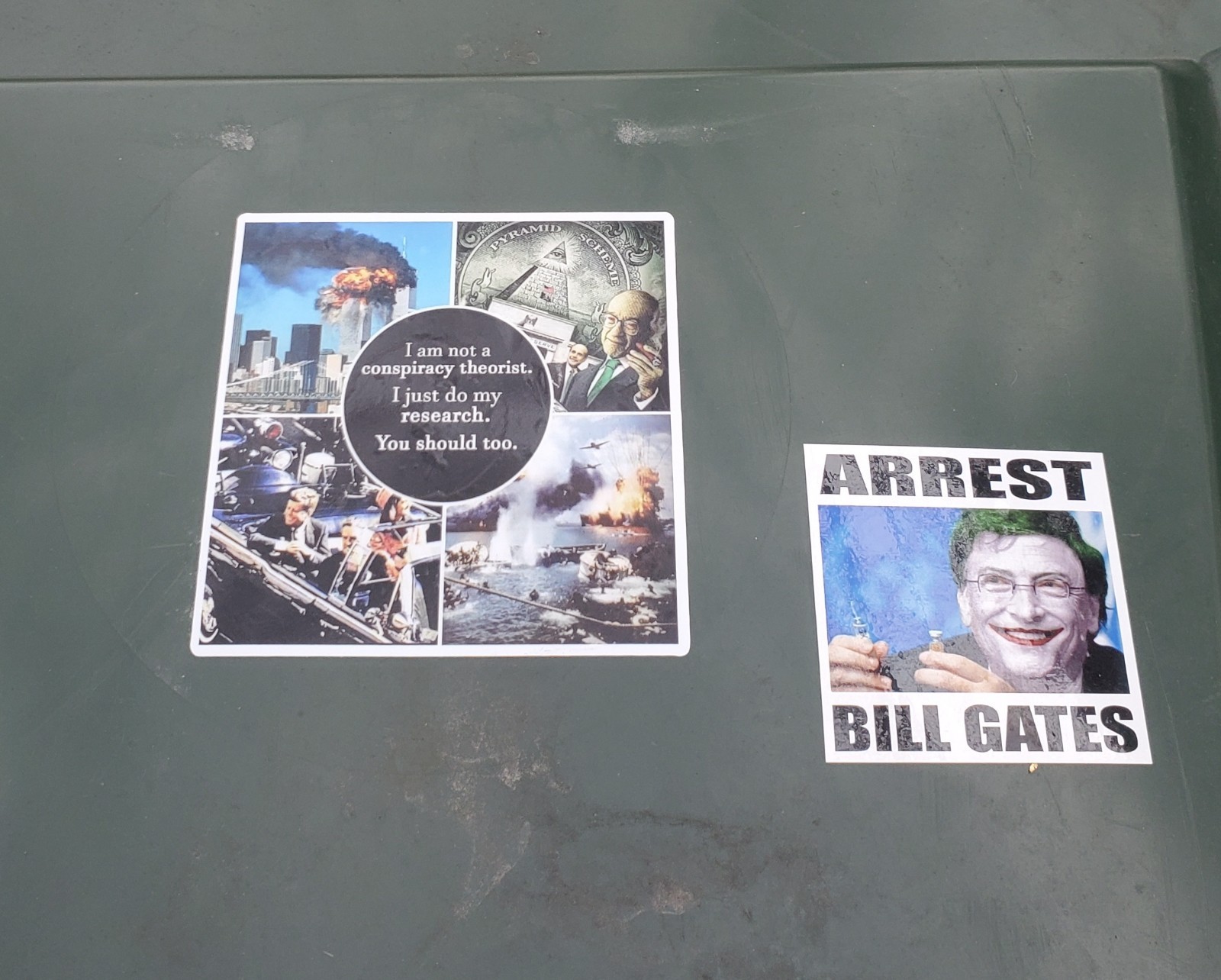 ANTI War ANTI Terrorism Stickers (2) HUGE 6X6 DESIGN