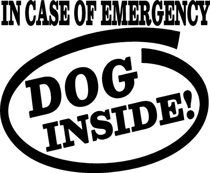 DOG Inside Emergency Window Decal Pet Rescue Sticker Alert RV Camper Home Vinyl